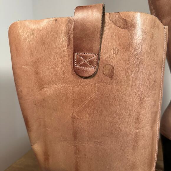 Dollhouse Knee High Leather Boots Women SZ 9 Chunky 4" Heel Western Coquette Y2K - Picture 7 of 13